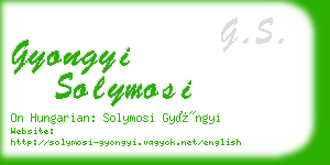gyongyi solymosi business card